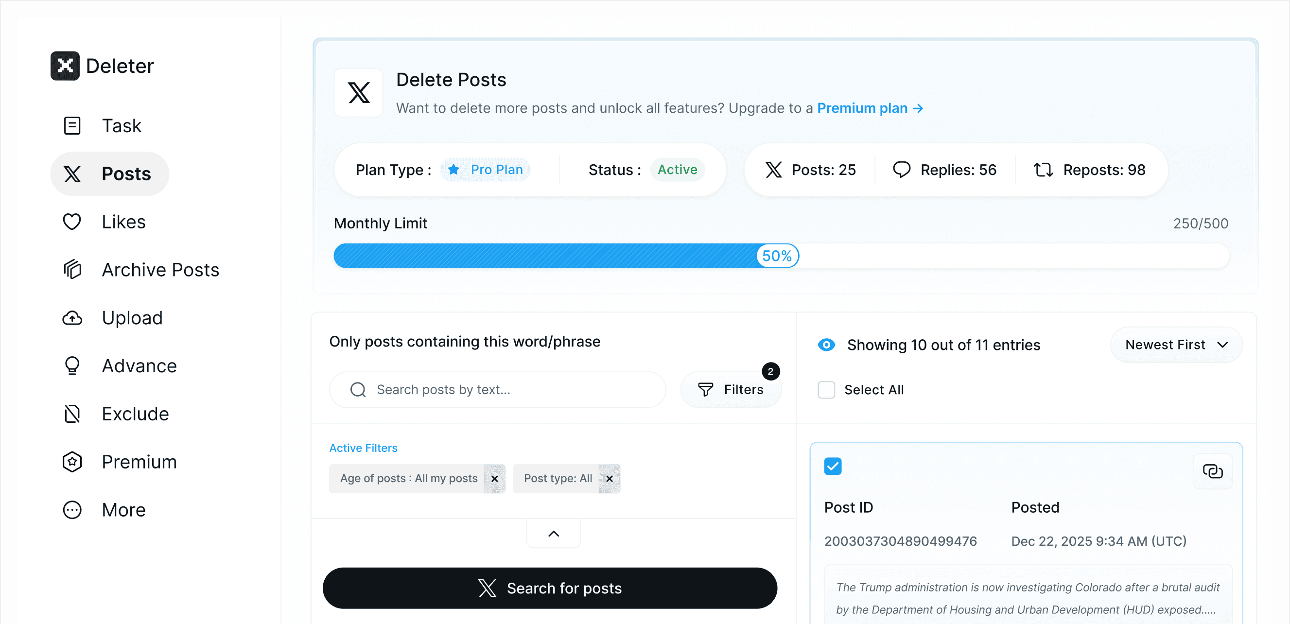 Dashboard preview